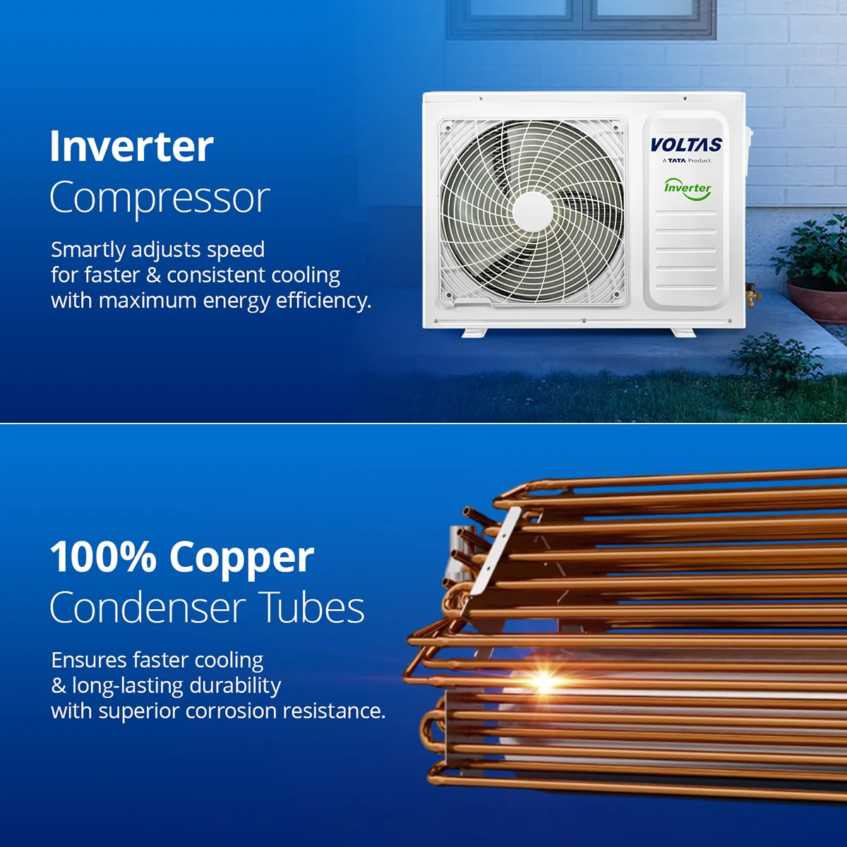 Voltas Adjustable Inverter Split AC, 2 Ton, 5 star - 245V Vectra Plus - Image 2