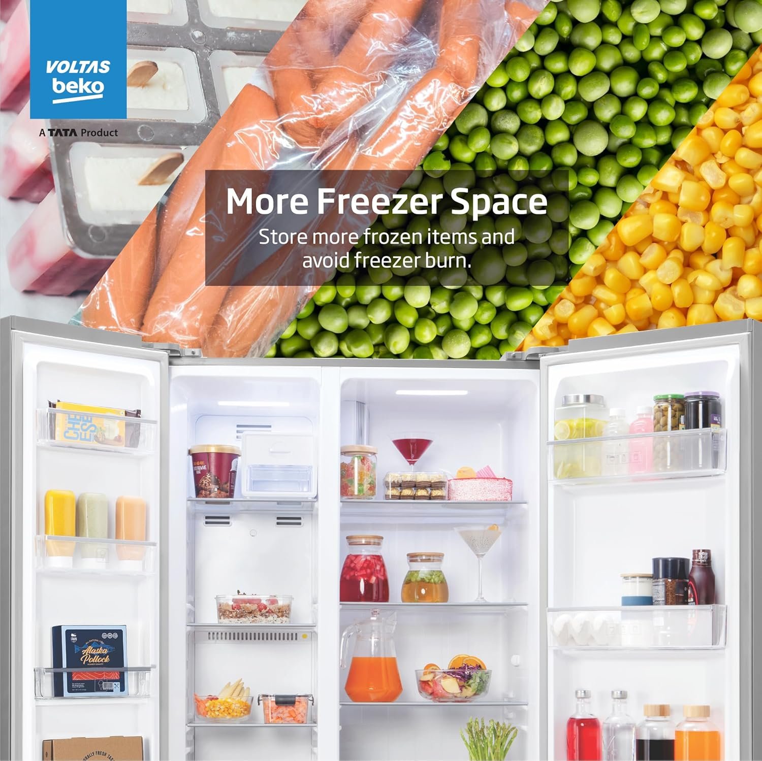 Side-by-Side Double Door Refrigerator 563L (Model: RSB585 / FPV300RXID) - Image 10