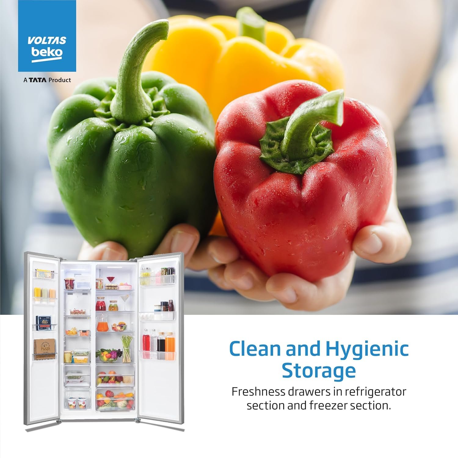 Side-by-Side Double Door Refrigerator 563L (Model: RSB585 / FPV300RXID) - Image 12