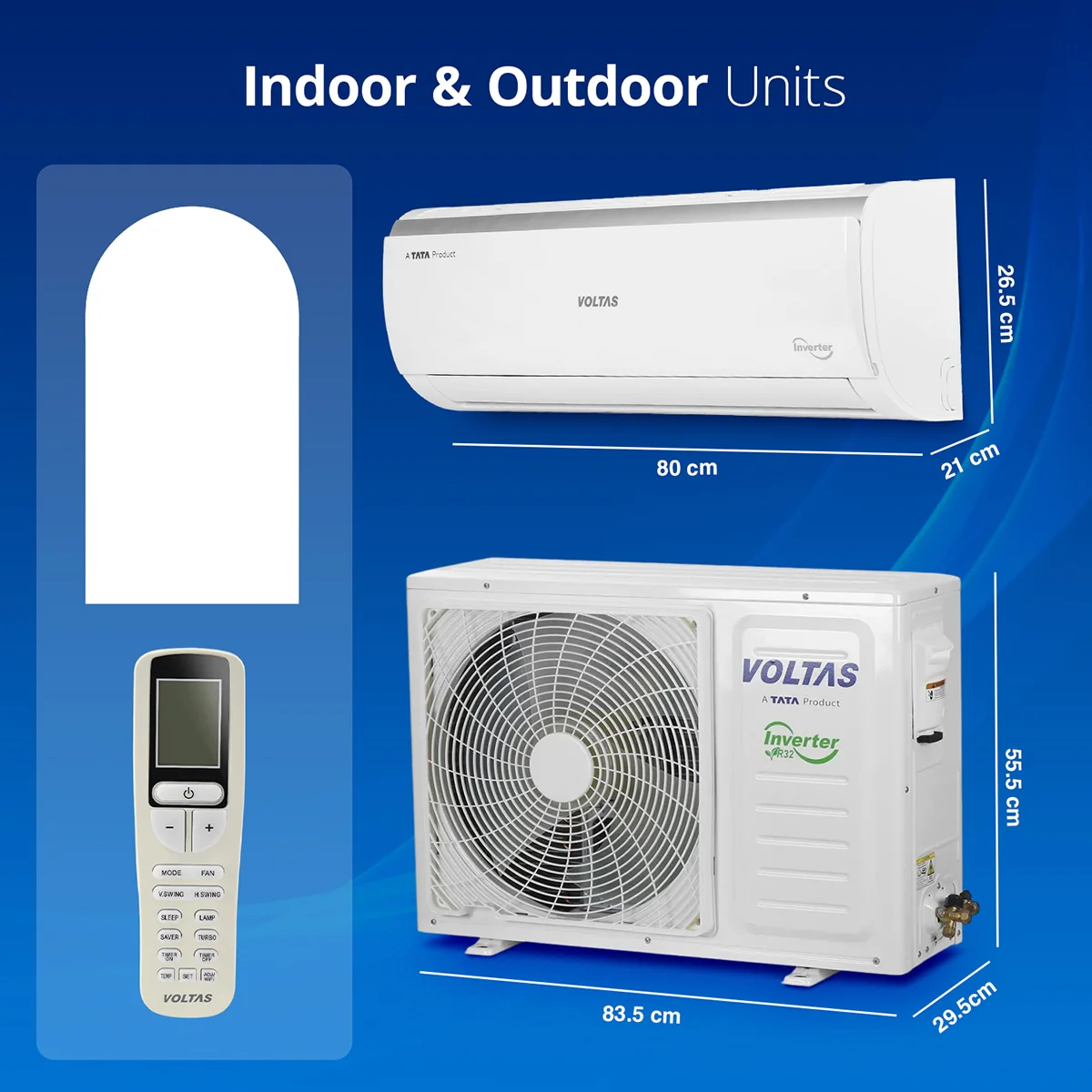 Voltas Adjustable Inverter Split AC, 1 Ton, 5 star- 125V Vectra Elite - Image 2