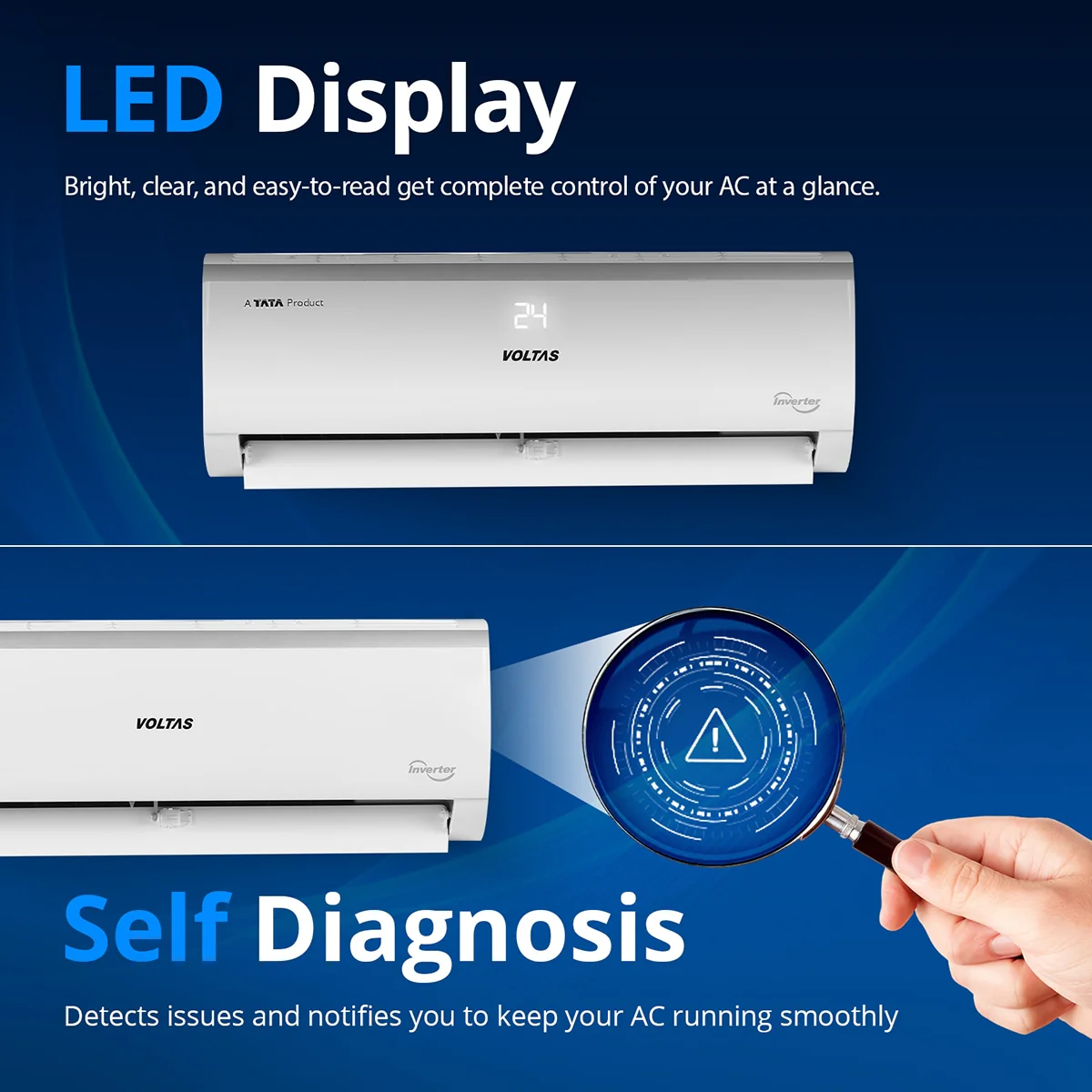 Voltas Adjustable Inverter Split AC, 1 Ton, 5 star- 125V Vectra Elite - Image 7