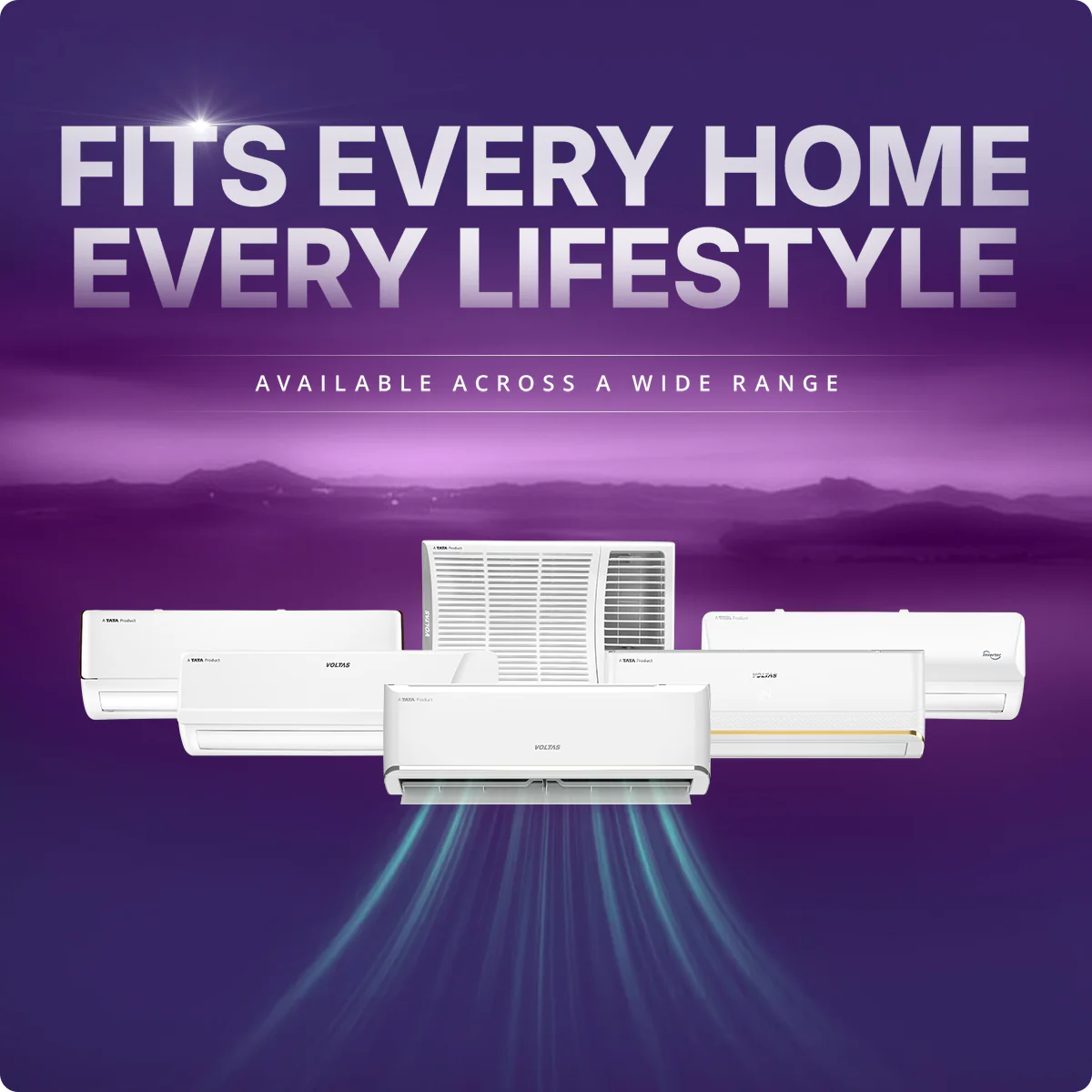 Voltas Split Air Conditioner, 1 Ton, 5 star - 125INV Vertis AI Zest Gold - Image 13